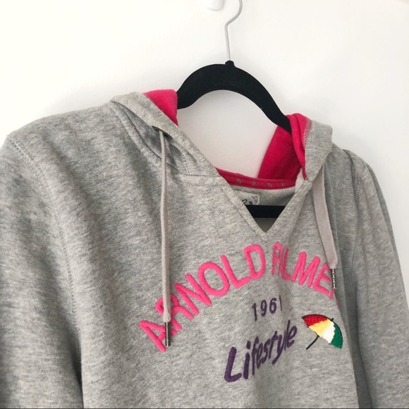 arnold palmer hoodie w hot pink details - Picture 5 of 9